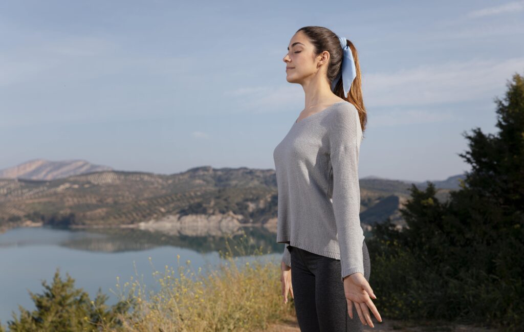 Practicing walking meditation
